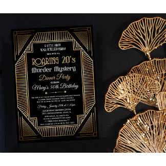 Art Deco Roaring 20er Geburtstagseinladung Einladung