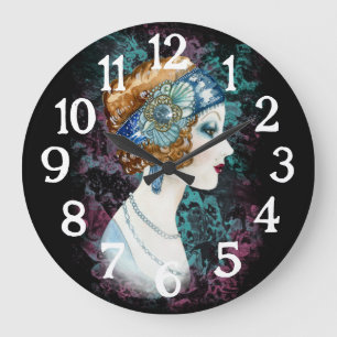 Art Deco Roaring 20er Jahre 1920er Frauenzeitschri Große Wanduhr