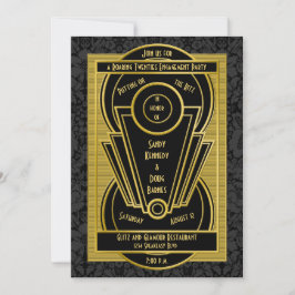 Art Deco Roaring 20er Jahre Engagement Party Einladung