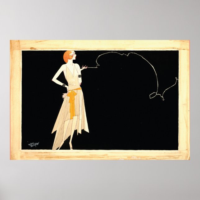 Art Deco ~ Roaring 20s Flapper Girl Poster (Vorne)