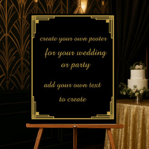 Art Deco Roaring Twenties Erstelle dein eigenes Po Poster