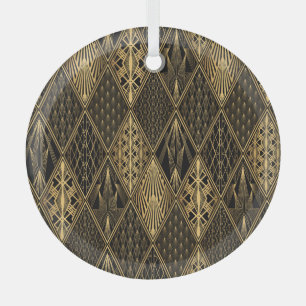 Art Deco Rodelbahn mit Aussicht Ornament Aus Glas