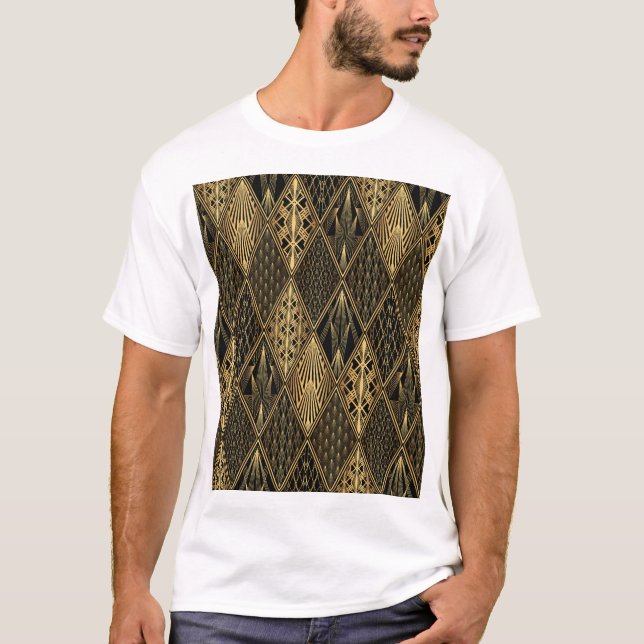 Art Deco Rodelbahn mit Aussicht T-Shirt (Vorderseite)
