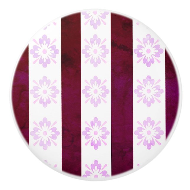 Art Deco Rosa Keramik Pull Keramikknauf (Vorderseite)