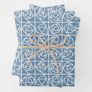 Art Deco Rose Square Stilvoll blass Geschenkpapier Set
