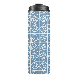 Art Deco Rose Square Stilvoll blass Thermosbecher