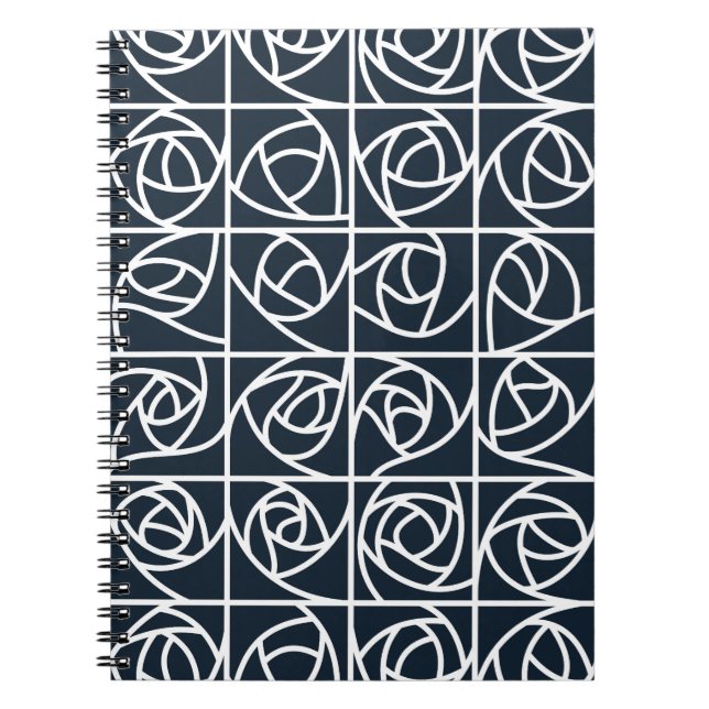 Art Deco Rose Square Stilvoll blühend Notizblock (Vorderseite)