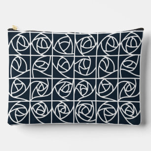 Art Deco Rose Square Stilvoll blühend Zubehörtasche