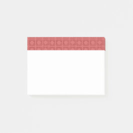 Art Deco Rote Quadrate Post-it Klebezettel