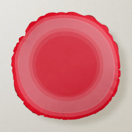 Art Deco Round Pillow in red Rundes Kissen