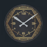 Art Deco Runde Wanduhr<br><div class="desc">Großartiges und hochwertiges Design. Du wirst es wie andere Liebe bekommen. Sie können dieses Design für jedes andere Produkt verwenden, das Sie möchten, oder Ihren Text ändern und hinzufügen. Vielen Dank.</div>