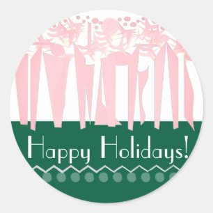 ART DECO RUNDER AUFKLEBER