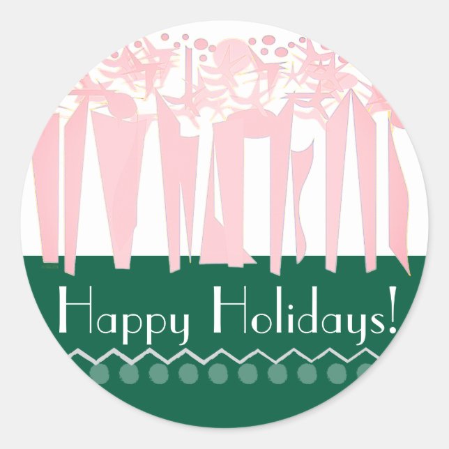 ART DECO RUNDER AUFKLEBER (Vorderseite)