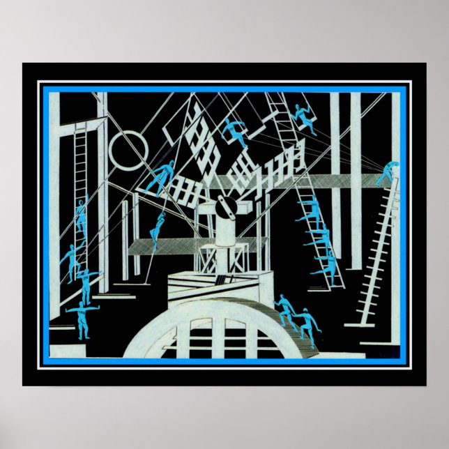 Art Deco 'Satanic Ballet' - Aleksandra Ekster 1922 Poster (Vorne)