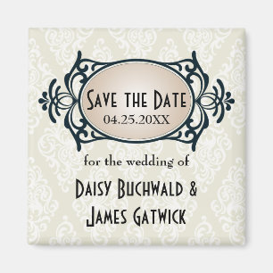 Art Deco Save the Date Magnet