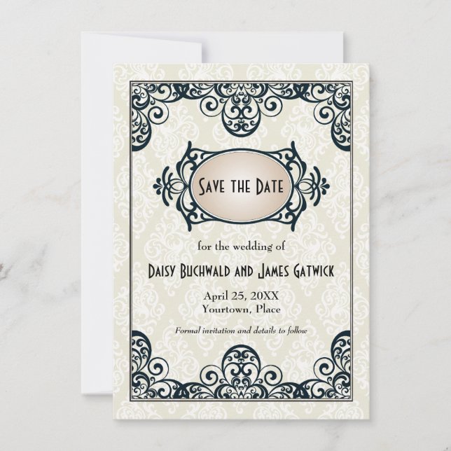 Art Deco Save-the-Date Save The Date (Vorderseite)