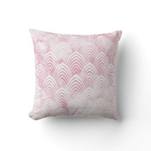 Art Deco Scales Pink White Geometry Marmorstein