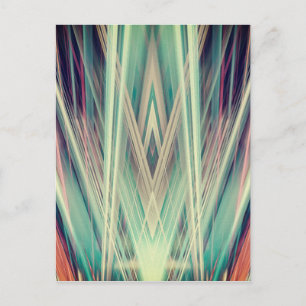 Art Deco Scheinwerfer Muster Postkarte