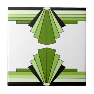 Art Deco Schichten in Limette Fliese
