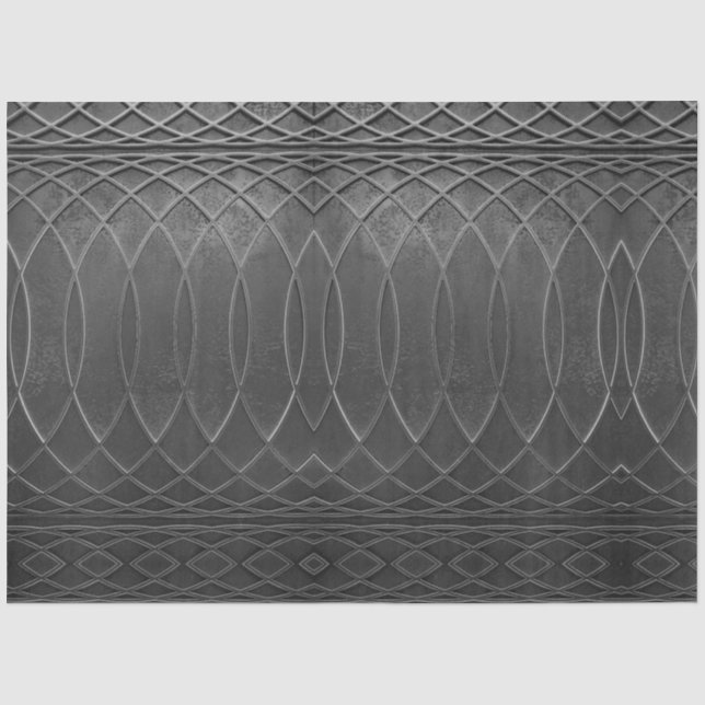 Art Deco Schiefergraues Deko-Tissue Seidenpapier (Vorderseite)