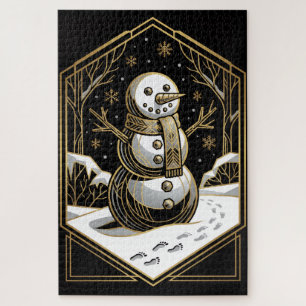 Art Deco Schneemann Puzzle
