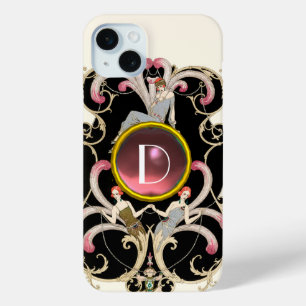 ART DECO SCHÖNHEIT MODE PINKER EDELSTEIN MONOGRAMM Case-Mate iPhone HÜLLE