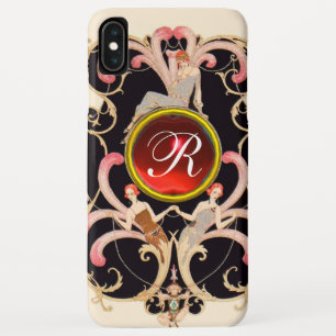 ART DECO SCHÖNHEIT MODE ROTER RUBIN-EDELSTEIN MONO Case-Mate iPhone HÜLLE