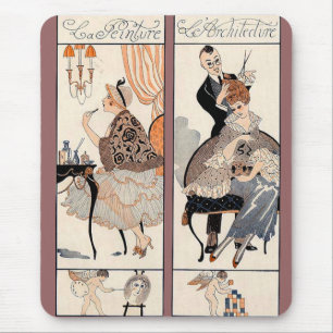 Art Deco Schönheit Mousepad
