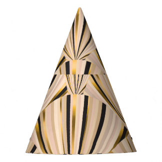 Art Deco-Schuppen: Geometrischer goldener Glamour Partyhütchen