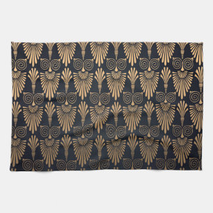 Art Deco Schwarz Gold: Retro. Geschirrtuch