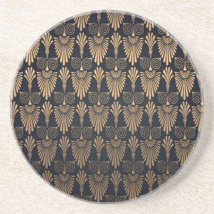 Art Deco Schwarz Gold: Retro. Getränkeuntersetzer