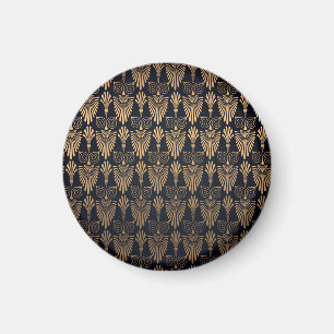 Art Deco Schwarz Gold: Retro. Magnet