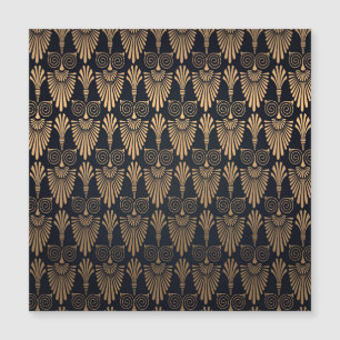 Art Deco Schwarz Gold: Retro. Magnetkarte
