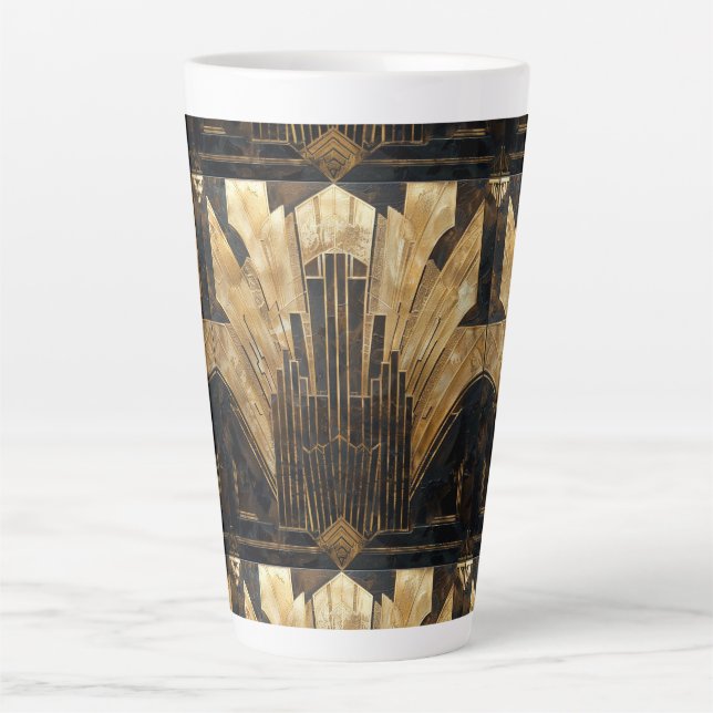 Art Deco Schwarz Milchtasse (Vorderseite)
