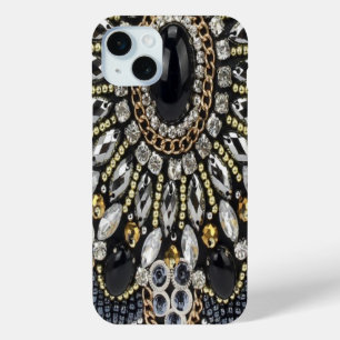Art Deco Schwarz und Gold Bohemian-Muster Case-Mate iPhone Hülle