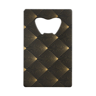 Art Deco: Schwarze Gold Elegance. Geldbeutel Flaschenöffner