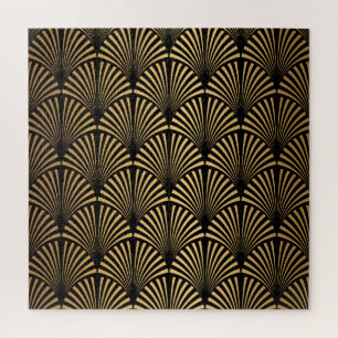 Art Déco: Schwarze Goldskala. Puzzle