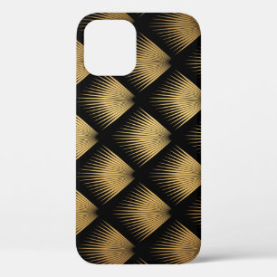 Art Deco, schwarzes goldenes Muster. Case-Mate iPhone Hülle
