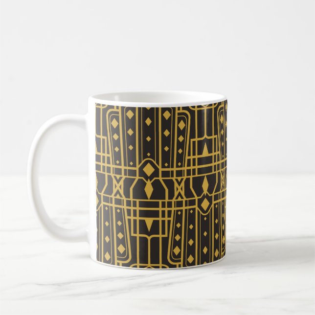 Art Deco seamless luxury geometric pattern. Golden Kaffeetasse (Links)