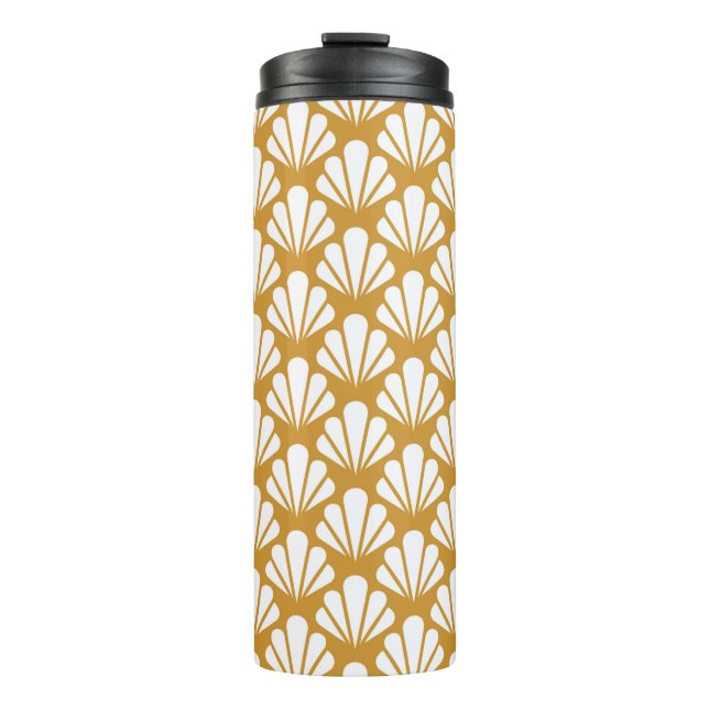 Art Deco Seamless Pattern. Geometric Floral decora Thermosbecher (Vorderseite)