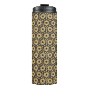 Art Deco: Sechseckige Vintage Tapete Thermosbecher
