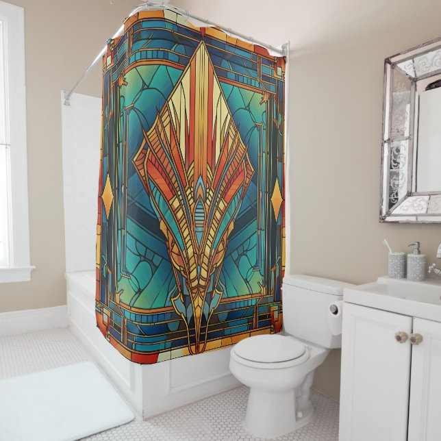 Art Deco Shower Curtain Duschvorhang (Beispiel)