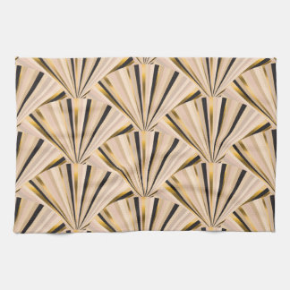 Art-Déco-Skala: Geometrischer Goldener Glamour Geschirrtuch