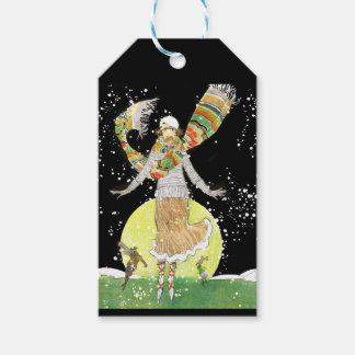 Art Deco Skater Geschenkanhänger