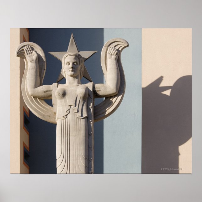 Art Deco Skulptur auf der Staat Messe Texas Poster (Vorne)