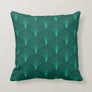 Art Deco Smaragdgrün Kissen