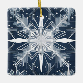 Art Deco Snowflake Keramikornament