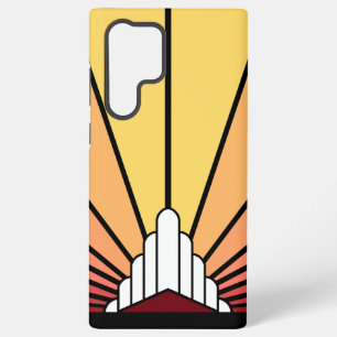 Art Deco Sonne bei Morgendämmerung Samsung Galaxy Hülle