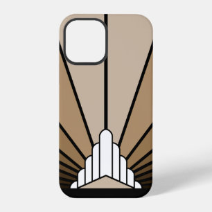 Art Deco Sonne in Beige iPhone 12 Pro Hülle