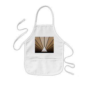 Art Deco Sonne in Beige Kinderschürze
